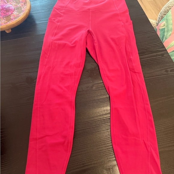 Fabletics Red PureLuxe Oasis PureLuxe High-Waisted Leggings - Picture 1 of 7